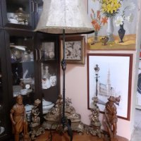 Жесток много голям антикварен лампион от ковано желязо кожа, снимка 7 - Антикварни и старинни предмети - 35064358