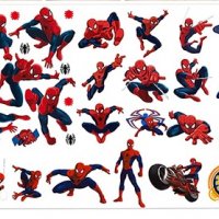Спайдърмен Spiderman голям лист Tattoo татос татуировка временна детска, снимка 1 - Други - 31857735