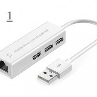 USB 2.0 + LAN HUB , USB C + LAN , Type-C HUB  / лаптоп / компютър , снимка 2 - Други - 39557543