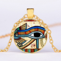 Египетски медальони Окото на Ра, снимка 2 - Колиета, медальони, синджири - 36520934