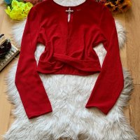 Къса блуза Н&М, снимка 1 - Блузи с дълъг ръкав и пуловери - 37266269