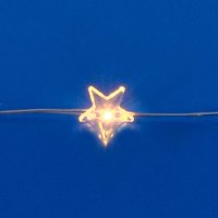 Коледни лампички Звезди, 2.3м, Топло бяло, снимка 2 - Лед осветление - 42744165