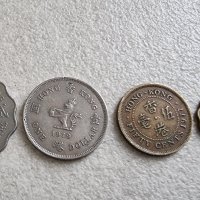  Хонг Конг. 20 и 50 цента.1, 2  долара. 4 бр. Стара емисия 1977 - 1984 г. С образът на Елизабет II., снимка 1 - Нумизматика и бонистика - 40698852