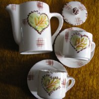 Комплект чаши и каничка за кафе, снимка 2 - Сервизи - 31541726