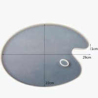 Голяма палитра поднос дъска за художник силиконов молд форма смола , снимка 4 - Форми - 34250883