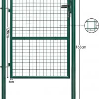 Градинска врата (единична), 105 х 166 см, зелена GN17GD02, снимка 9 - Огради и мрежи - 35618309