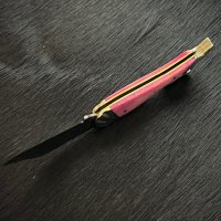 Колекционерски, удобен сгъваем джобен нож. Small Leg Knife Hot Pink (RR971), снимка 7 - Ножове - 42905557