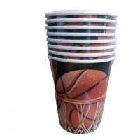Баскетбол Баскетболен кош 8 бр картонени чаши парти рожден ден, снимка 1 - Чаши - 37668488