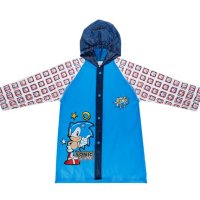 Детски син дъждобран Sonic с прозрачни ръкави - 6 години, снимка 1 - Детски якета и елеци - 42874743