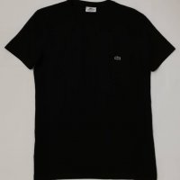 Lacoste оригинална тениска S памучна черна фланелка, снимка 1 - Тениски - 37371662