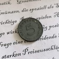 Райх монета - Германия - 5 пфенига | 1940г.; серия А, снимка 2 - Нумизматика и бонистика - 29906576