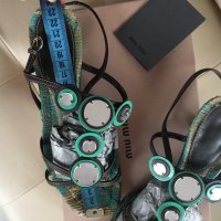100 % Miu Miu оригинални дамски сандали, снимка 10 - Сандали - 31096901