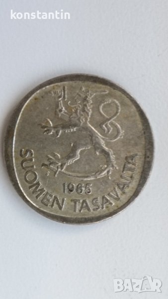 СРЕБЪРНА МАРКА ФИНЛАНДИЯ 1965, снимка 1