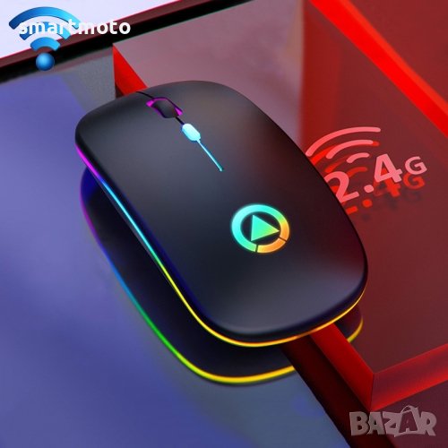 A2 RGB безжична мишка Компютърна мишка мишка за компютър с bluetooth, снимка 1