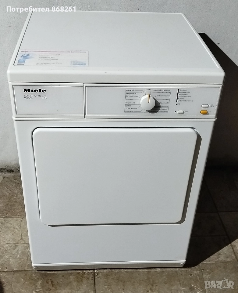 Въздуховодна сушилня Miele T8302 SOFTTRONIC, снимка 1