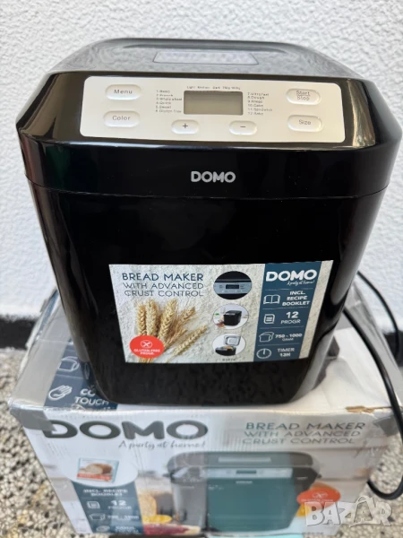 Хлебопекарна DOMO B3974 – 550W, Домашен/Бял/Пълнозърнест/Безглутенов Хляб, 12 Автоматични Програми!, снимка 1