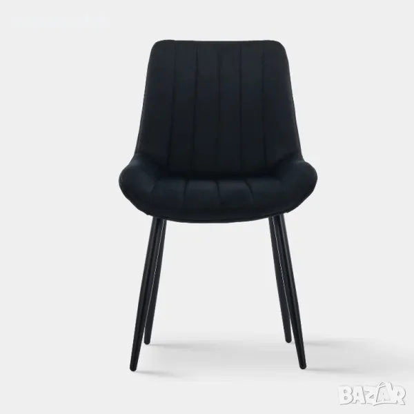 ПРОМОЦИЯ Трапезни столове с кадифена дамаска, к-т от 2бр C-U-DC-G0431BL, снимка 1