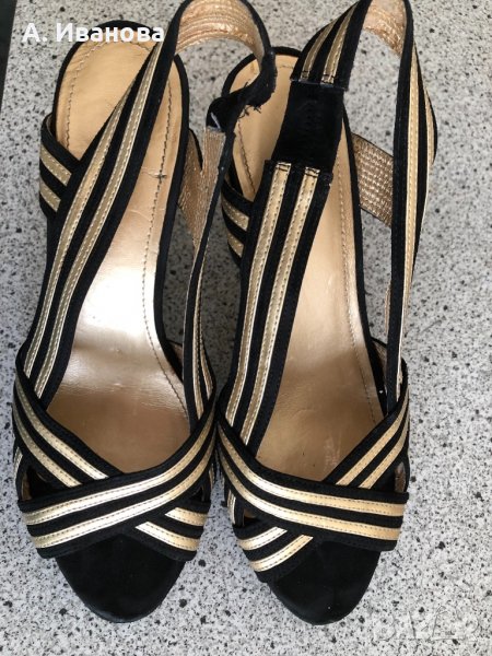 Дамски сандали естествен велур H&M, снимка 1