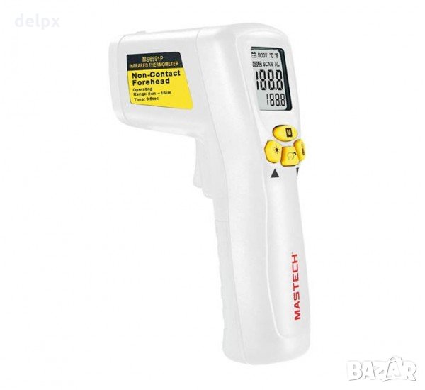 Висококачествен Термометър MASTECH MS6591P безконтактен, лазерен за тяло, 32°C до 42°C, снимка 1