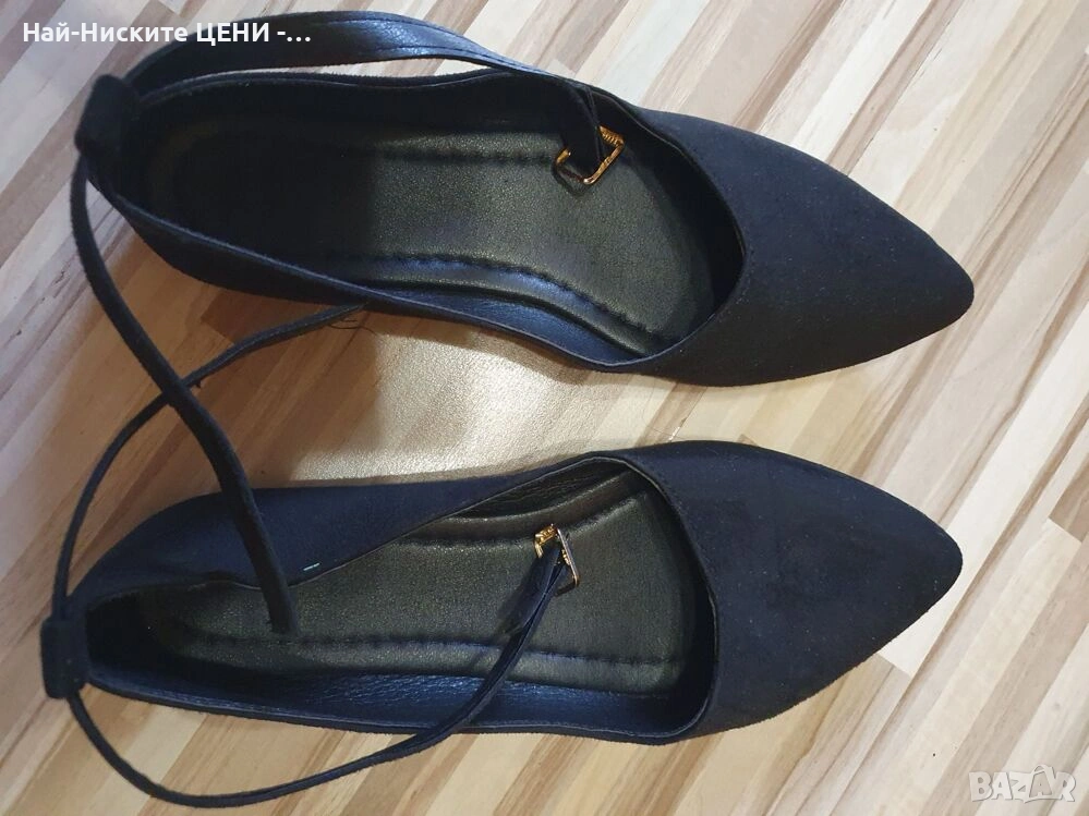 Елегантни дамски обувки с остър връх - Номер 39, снимка 1