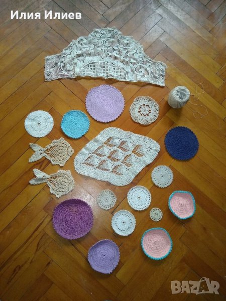 Каренца и поставки за чаши, плетени на 1 кука, снимка 1