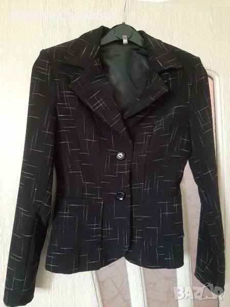 Красив черен стилен изискан костюм с пола  официален , снимка 1