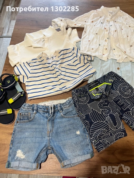 Лот Guess, Zara дънки, тениски, ризи и сандали , снимка 1