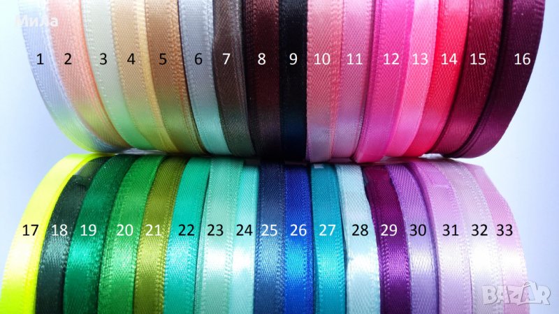 Сатен панделка 6мм/ 22м, снимка 1