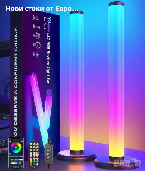 Интелигентни LED светлинни ленти Ydene с промяна на цвета,синхр на музика,Bluetooth дистанционно , снимка 1