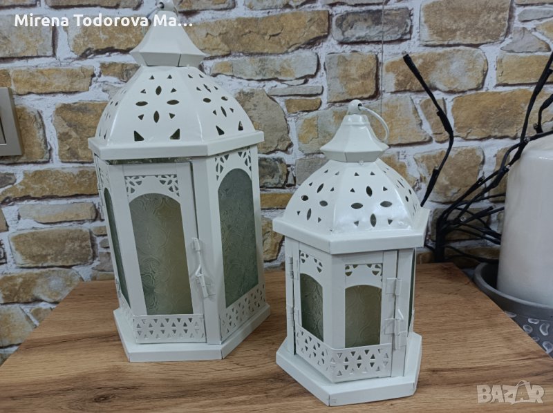 Градински метални фенери / свещник - два размера, снимка 1
