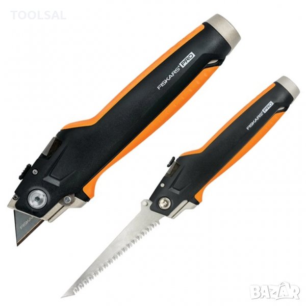 Нож Fiskars макетен за гипскартон с две остриета 185х46 мм, CarbonMax, снимка 1