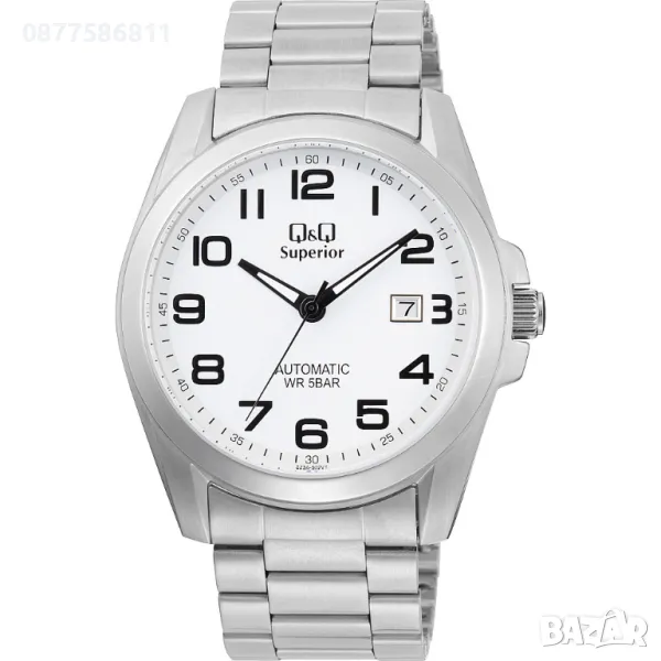 НОВ МЪЖКИ ЧАСОВНИК Q&Q SUPERIOR AUTOMATIC S23A-502VY САМОНАВИВАЩ ЧАСОВНИК QQ АВТОМАТ., снимка 1