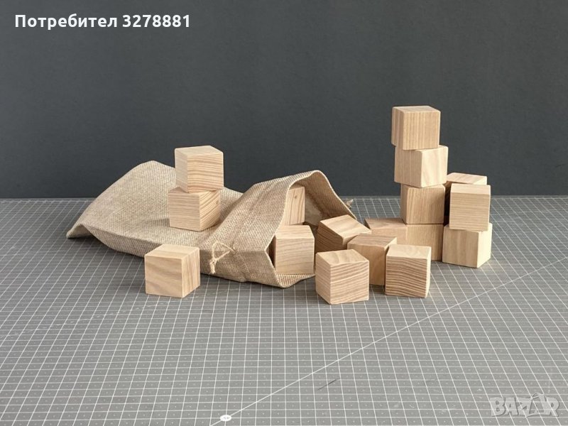 Дървени кубчета за детска игра, снимка 1