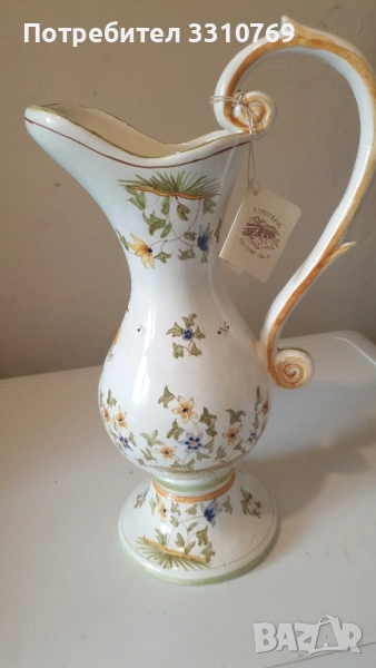 Голяма френска порцеланова ваза/кана. , снимка 1