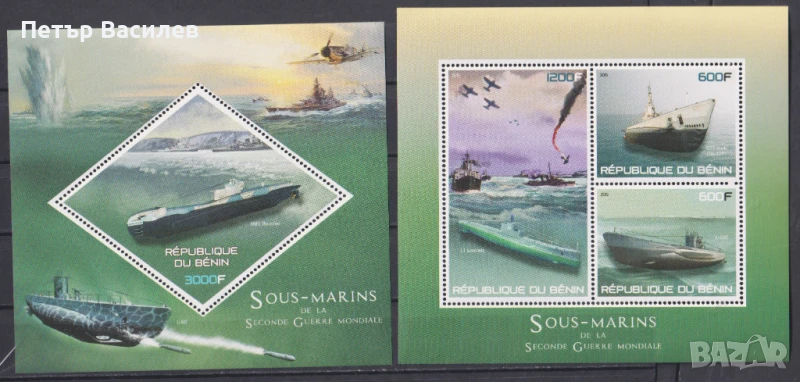 Чисти марки в малък лист и блок Кораби 2015 от Бенин, снимка 1