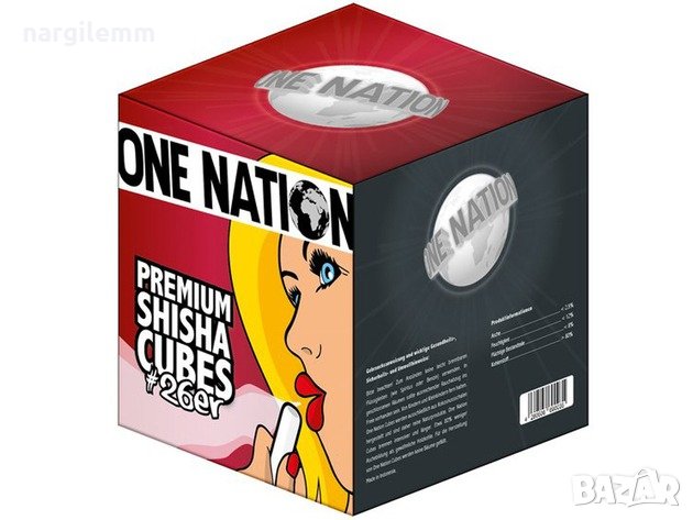 Въглени за наргиле One Nation 1kg 26мм-Безплатна доставка, снимка 1