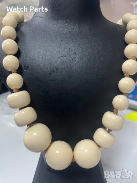 Стари колиета акрил / тигрово око / черупки, снимка 1