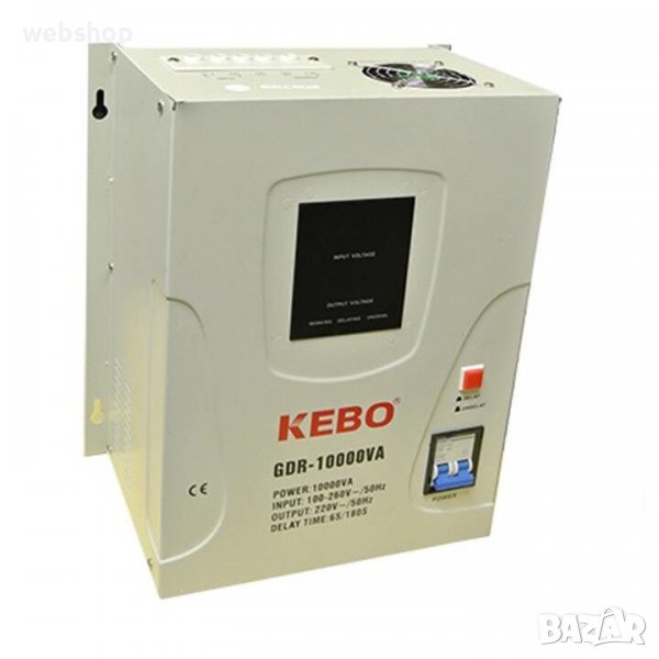 Стабилизатор на напрежение KEBO с релета GDR-10000 140VAC/260VAC 220VAC 10000VA, снимка 1