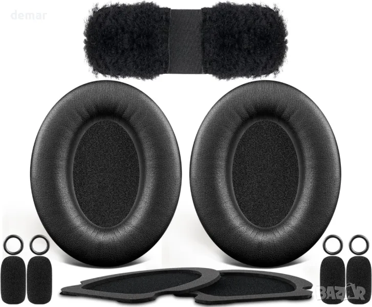 SOULWIT Комплект за смяна за Bose Aviation X A10/A20 слушалки - Черни, снимка 1