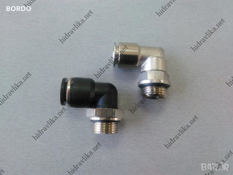 Бързи връзки коляно за шлаух G3/8-Ф10, снимка 1