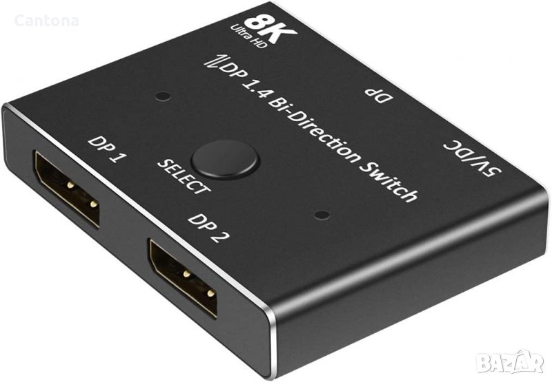 Knaive 8K DP 1.4 DisplayPort двупосочен  конвертор сплитер, поддръжка 8k@30Hz /5K@60Hz/4K@120Hz, снимка 1