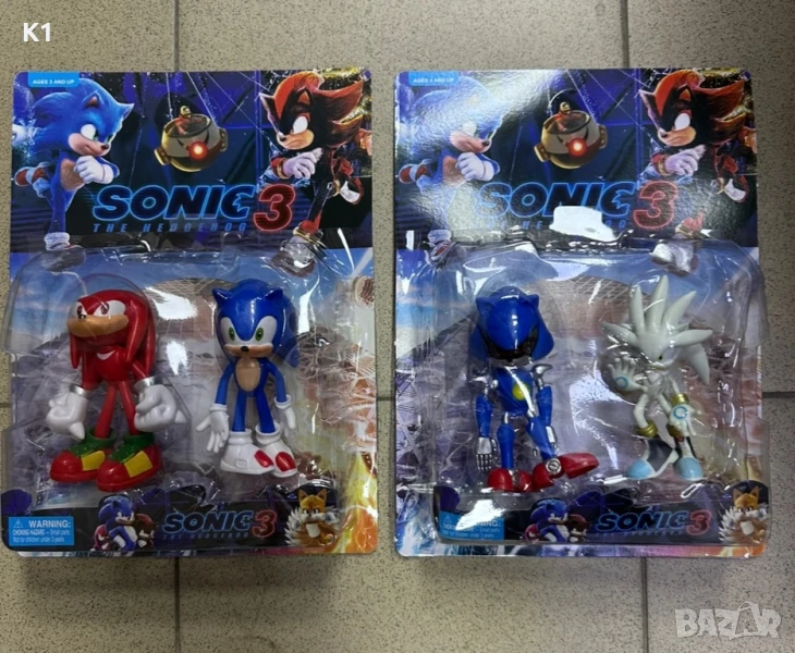Комплект 2 броя фигурки Соник 3, Sonic 3, снимка 1