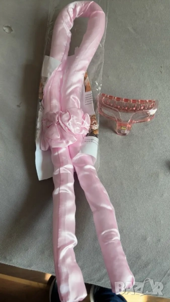  Голяма, стилна ролка за коса от коприна  , снимка 1