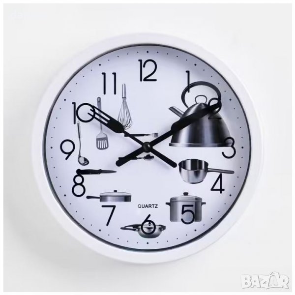 3552 Стенен часовник Кухненски прибори, 20см, снимка 1