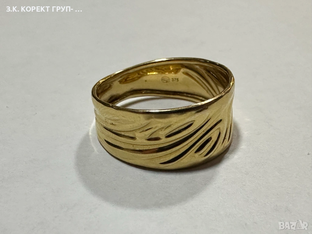 Златен пръстен 9к, 1,33гр, снимка 1