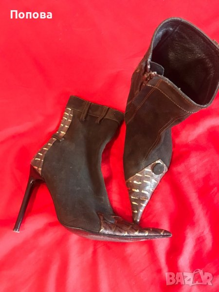 Боти от естествен велур, снимка 1