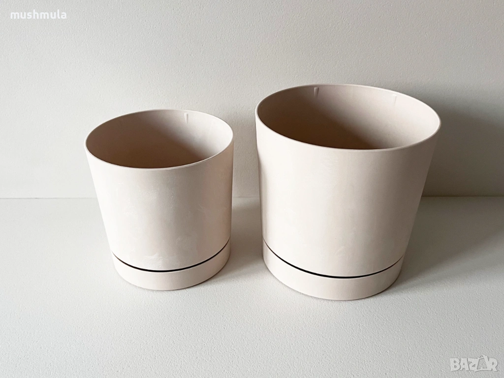 Сет 2 бр. саксии Tubo ∅ 11, ∅ 13 см, снимка 1
