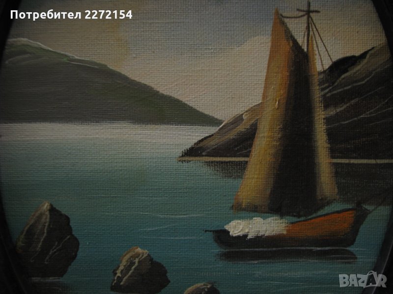 Картина платно маслени бои в рамка, снимка 1