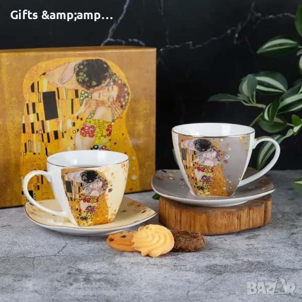 Нов модел Целувката! Комплект две чаши, снимка 1