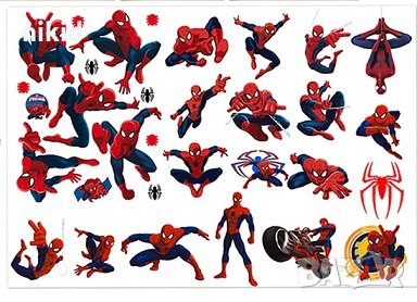 Спайдърмен Spiderman голям лист Tattoo татос татуировка временна детска, снимка 1